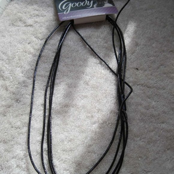 1 Goody 5 Thin Strands Hair Head Band Shiny Fashionow 2013 Headband Gold Silver - Picture 7 of 8